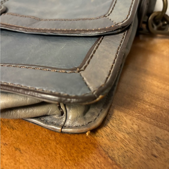 Vintage blue/grey FOSSIL leather bag - Picture 11 of 12
